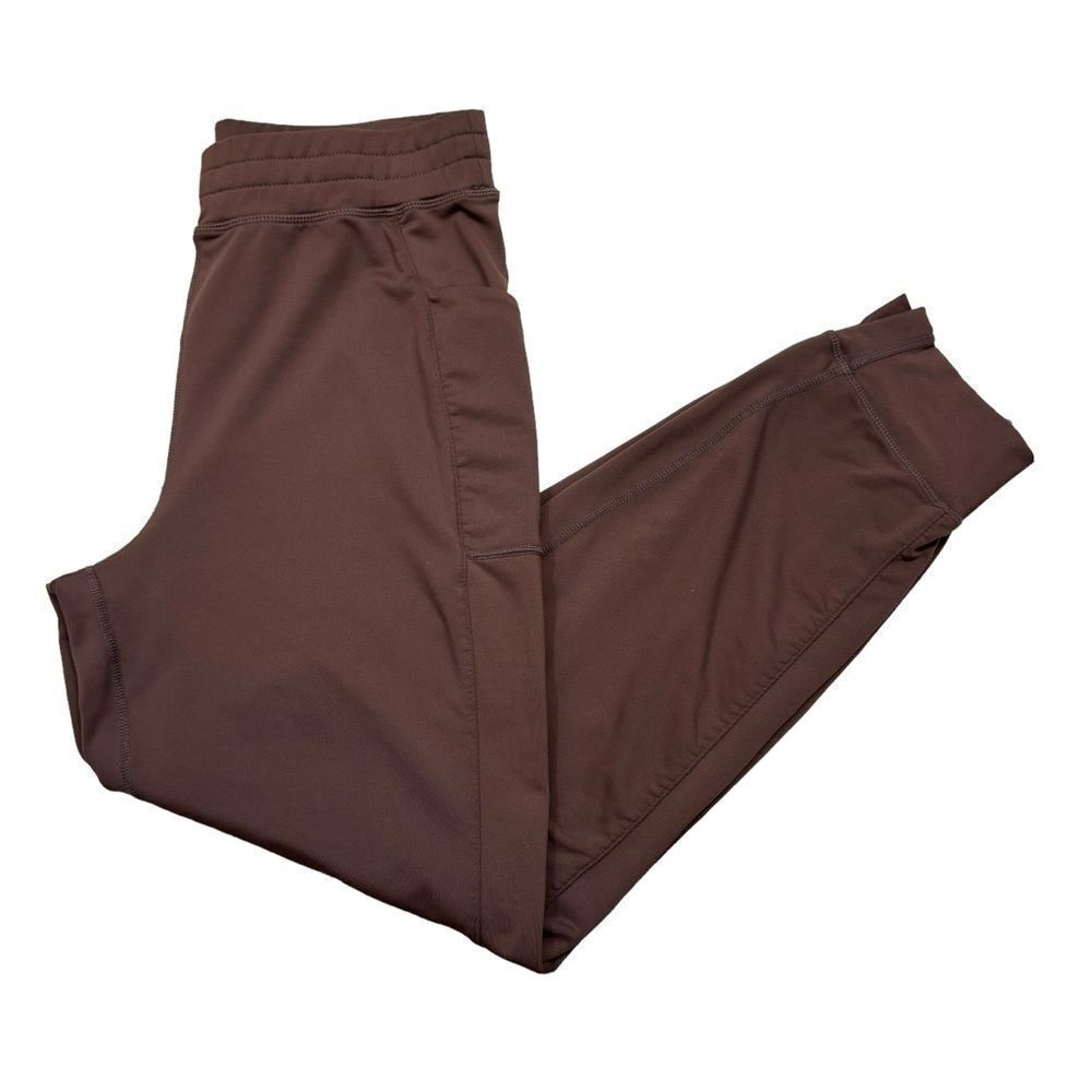 Ladies Fabletics Brand Brown Pull On High Rise Joggers Size Medium